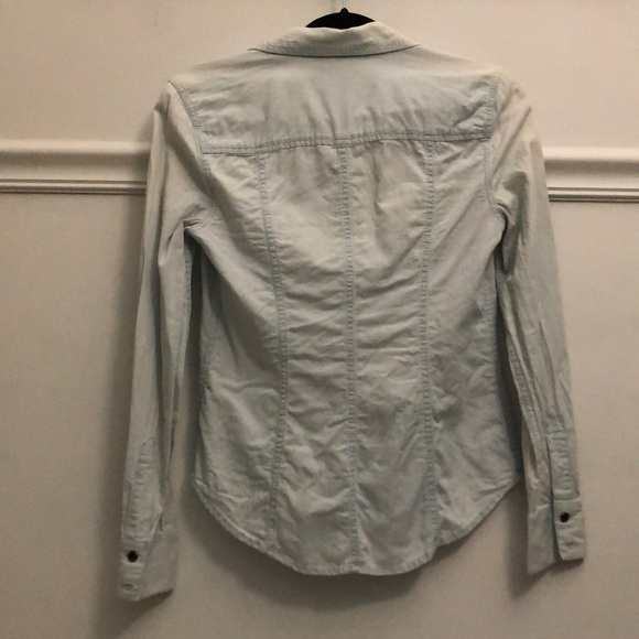 CK Weathered Cotton Denim-Style Button-Down - Picture 6 of 10